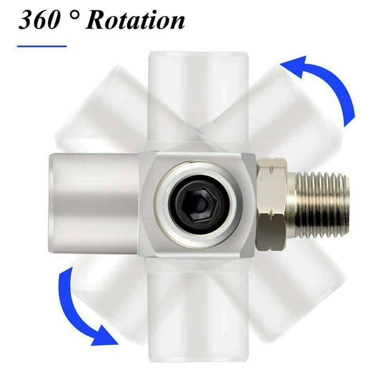 Hose Connector, 1/4 Inch Air Tool Swivel Fitting 360 Degree Swivel Air Hose  Connector Industrial Swivel Portable Air Tool Adapter