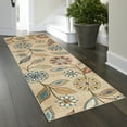 thumbnail image 2 of Maples Rugs Reggie Bohemian Floral Beige Non Slip Hallway Runner Rug, 2'6 x 8', 2 of 6