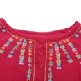 thumbnail image 3 of Girls Red Cotton Ethnic Floral Embroidered Dress 9/10, 3 of 7