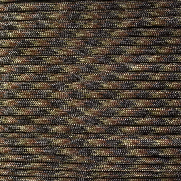 Paracord Planet Blend Pattern Type III 550 Paracord Available in 10, 25, 50, 100, 250, and 1000 ft, Size: 25 Feet, Brown
