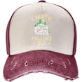thumbnail image 3 of I Hate Pulling Out Hat Vintage Adjustable Baseball Cap Cotton Dad Hat Trucker Hat for Women Men,Dark Red, 3 of 9
