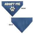 thumbnail image 3 of Buckle-Down Adopt Me Text and Paw Black Lavender Ivory Slip On Collar&nbsp;Bandana Only, 3 of 6