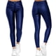 thumbnail image 2 of Pantalones deportivos de cintura alta para mujer: color liso, detalle de botones, poliéster; leggings para entrenar/adelgazar, 2 of 7