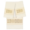 thumbnail image 4 of Authentic Hotel and Spa  100% Turkish Cotton Vivian 3PC Embellished Towel Set Light Gray, 4 of 5