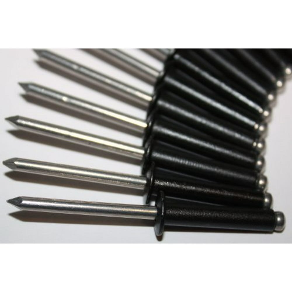 Rivets Black Aluminum 1" X 3/16" Pk of 20