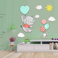 thumbnail image 4 of Clearance! Cartoon Balloon Elephant Children's Room Sticker Kindergarten Bedroom Animal Creative Bunny Wall Sticker, 4 of 9