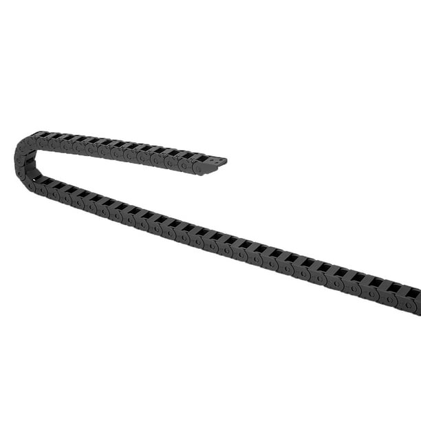 Porte-câbles à Glissière Type Ouvert avec Connecteurs d'Extrémité R18 10X11mm 1 Mètre