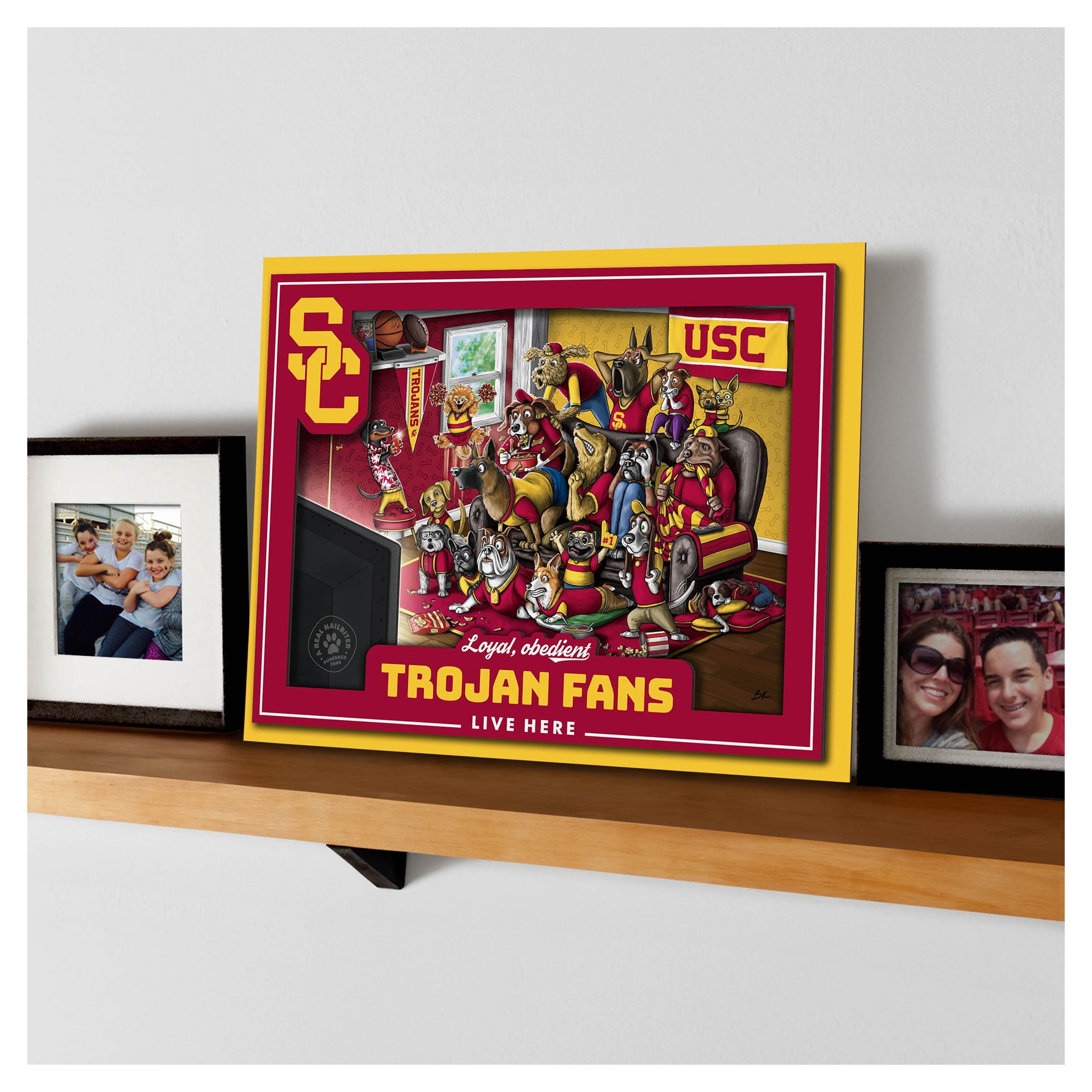 IDNA USC Trojans 13.25" x 17.25" Purebred Fans Wall Art