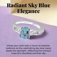 thumbnail image 6 of Engagement Rings for Women Sterling Silver Jewelry Promise Wedding Blue Topa Birthday Christmas Gifts for her Size - 7, 6 of 13