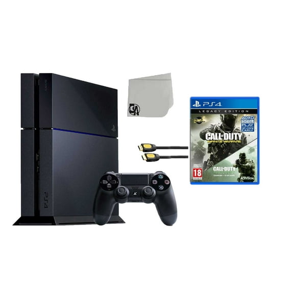 Restored Sony PlayStation 4 500GB Gaming Console Black with Call of Duty Infinite Warfare BOLT AXTION Bundle (Refurbished)