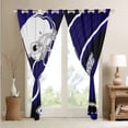 thumbnail image 4 of American Football Lovers Curtains International Ball Teams Curtains & Drapes, Blue and Black Football Helmet 30%-50% Blackout Curtains Geometry Striped Window Curtains 42''Wx90''L (Baltimore), 4 of 6