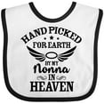 thumbnail image 3 of Inktastic Handpicked for Earth by My Nonna in Heaven with Angel Wings Boys or Girls Baby Bib, 3 of 4