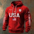 thumbnail image 2 of Men's American 250Th Anniversary Hoodies Knit USA 250Th Anniversary Shirt American Patriotic Flag Sweatshirts #14, 2 of 3