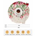 thumbnail image 6 of 13 Inch Round Placemats Set of 6, Valentine's Day Non Slip Heat Insulation PP Table Mats, Pink Red Roses Love Heart Eucalyptus Burlap Washable Place Mats for Kitchen Dining Party Table Decor, 6 of 7