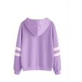 thumbnail image 2 of Sweat à Capuche Rayé Varsity à Cordon pour Femmes, 2 of 5