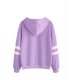 thumbnail image 2 of Sudadera con capucha y cordón para mujer con estampado de planetas Varsity a rayas Xemadio WMZY-680-24, 2 of 5