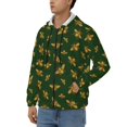 thumbnail image 2 of JUNZAN Hohey Bee Print Men's Zip Up Hoodie Athletic Hoodies Long Sleeve Hooded Sweatshirts With Pockets (S-3XL), 2 of 6