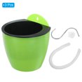 thumbnail image 3 of Unique Bargains 7 Inch Self Watering Plant Pot Hanging Planters with S Hooks, Green 3 Pack, 3 of 7