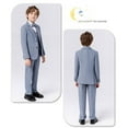 thumbnail image 4 of WOYY Boys' Formal Suit 5-Piece Set Wedding/Party Blazer & Vest & Dress Pants & Bow Tie & Brooch, 4 of 4