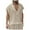 Khaki, variant on Men's V Neck Loose Fit Jacquard Knit Sleeveless Casual Tank Top Breathable Comfortable Summer Vest Men's Tops T-Shirt Casual Crew Neck Loose