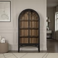 thumbnail image 6 of Veria China Cabinet, 2 Glass Door Arch Frame, Black Iron, 83 Inch, 6 of 6