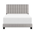 thumbnail image 3 of Modern Fabric Upholstered 54" Double Bed in Light Grey, 3 of 7