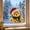 Beer, variant on Christmas 3D Shattered Ice Static Cling Decal Zero Adhesive Santa Claus Window Sticker Film for Home Glass Doors Mirrors Holiday Decor