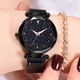 thumbnail image 4 of Reloj casual para niño y niña con cielo estrellado, reloj de pulsera con imán de aleación de cuarzo a la moda (negro), 4 of 5