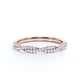 thumbnail image 3 of JeenMata Alianza de Boda de Media Eternidad con Pavé de Moissanita con Piedra Natal de Abril de 0,25 Quilates y Forma Redonda en Oro Rosa de 18 K sobre Plata, 3 of 6
