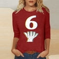 thumbnail image 4 of Birdeem Blouses Décontractées pour Femmes, Manches 3/4, Col Rond, Chandail, Haut Imprimé, Blouse Mode, 4 of 5