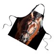 thumbnail image 3 of Delantal de Poliéster con Estampado de Fotos de Animales, Duradero, Fácil de Limpiar, Cocina Y Jardín, 75x67cm Caballo Soledad Delantal, 3 of 3