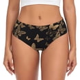 thumbnail image 1 of Fotbe Modern Golden Butterfly Calzones Estampados para Mujer – Ropa Interior de Algodón, Cómoda, Suave y Elástica-4X-Large, 1 of 6