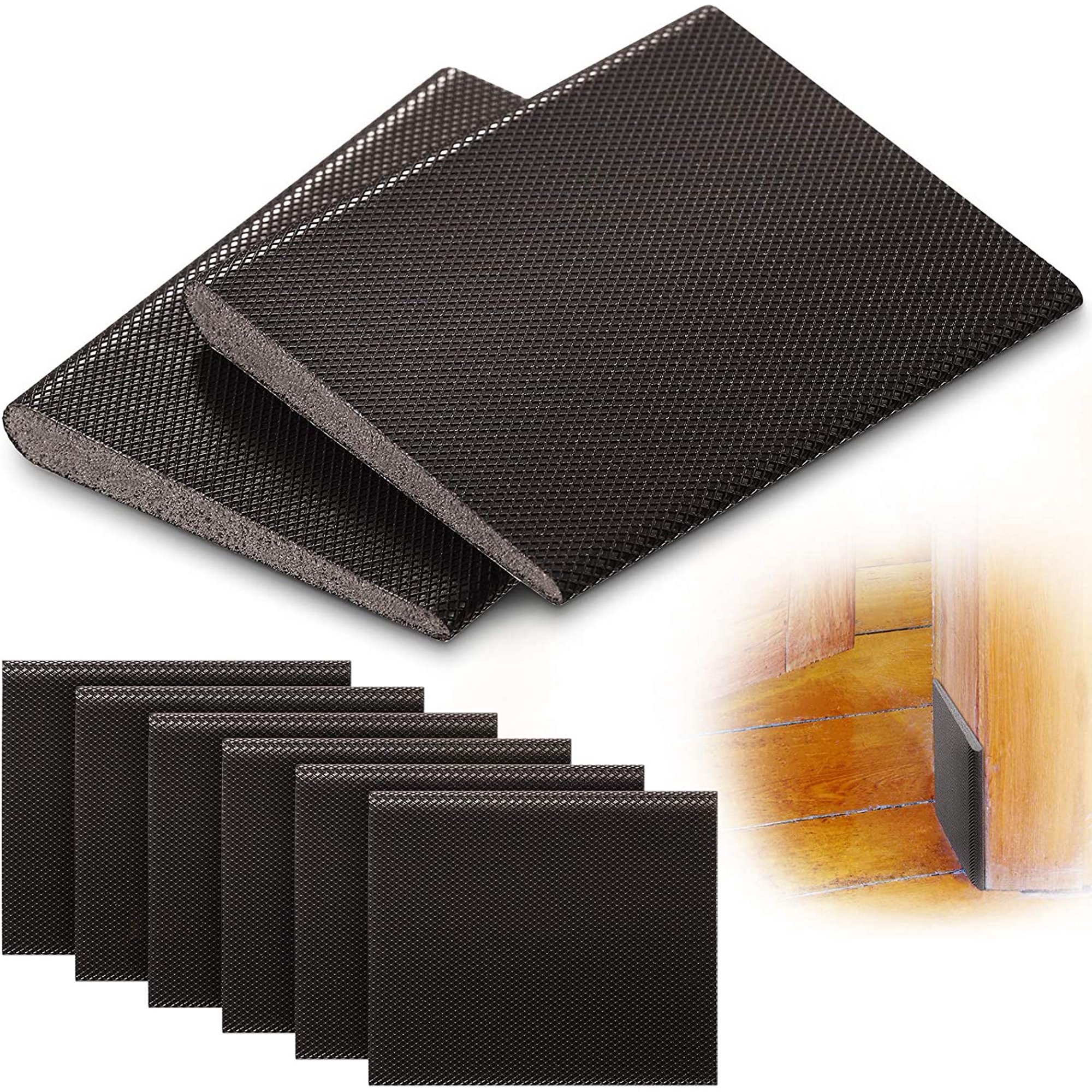 6 Pieces of Door Corner Seals Pads to The Bottom of Your Exterior Doors