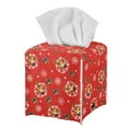 thumbnail image 7 of ZUXONGSY Christmas Deer Square Tissue Box Covers 2 PCS PU Leather Tissue Cube Box Cover Stylish Tissue Box Cover Foldable Facial Paper Organizer Christmas Gifts to Friends Family, 7 of 7