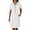 A-White, variant on 2026 Summer Womens Dress Cotton Linen Casual Comfortable Pocket Buttoned Short Sleeved Knee-Length Dress