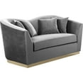 thumbnail image 3 of Home Square 2-Piece Set with Velvet Upholstered Accent Chair and Loveseat, 3 of 8
