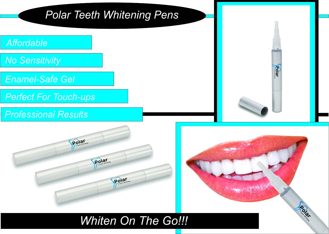 Polar 3 Pack Teeth Whitening Pens
