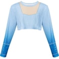 thumbnail image 3 of Zydvens G*irls Blue Princess Cosplay Costume- 2 Pcs Printed Crop Top and Pleated Skirt Set for Halloween Cosplay Birthday Party Fancy Outfit  5-12 Y, 3 of 11