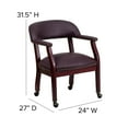 thumbnail image 5 of Flash Furniture Burgundy LeatherSoft Conference Chair with Accent Nail Trim and Casters, 5 of 11