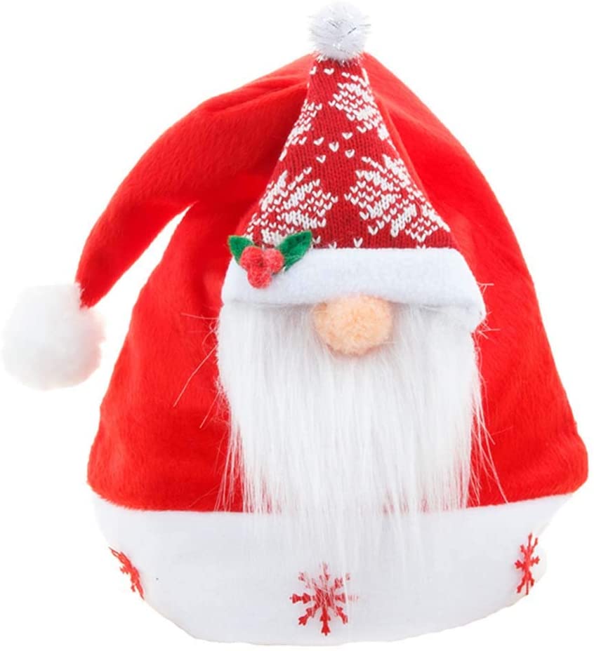 Pack De 3 Chapeaux De Père Noël En Peluche Douce - 2 Longs Pour Adultes + 1 Court Pour Enfant - Décoration Et Cosplay De Noël - 6
