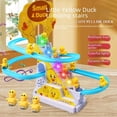 thumbnail image 1 of Pato eléctrico para niños que sube escaleras, vagón de ferrocarril, pequeño pato amarillo, tobogán eléctrico, música, iluminación, juguetes educativos, 1 of 5