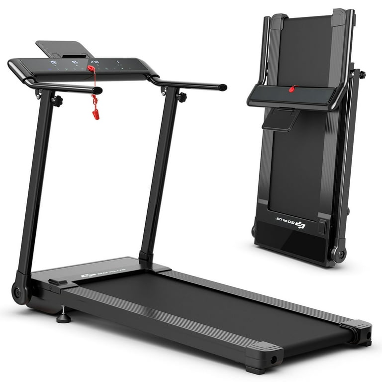 Goplus Folding Treadmill Walking Running Machine W Touch Screen Home Gym Office