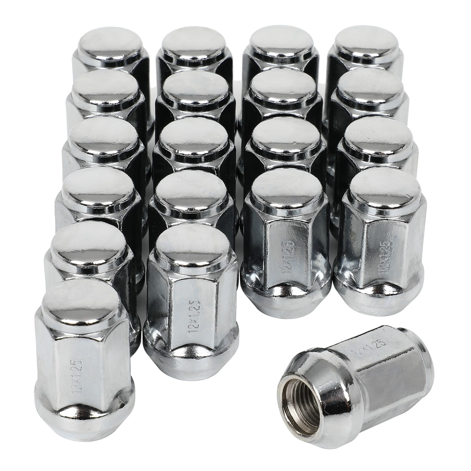 ECCPP Replacement for Wheel Lug Nuts 20pcs M12x1.25 Chrome Lug Nuts 1.38"(35mm) Tall For Subaru 90 91 92 93 94 95 96 97 98 99 00 01 02 03 04 05 06 07 08 09 10 11 12 13 14 15 16 17 18 19 20