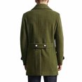 thumbnail image 6 of WREESH Fashion Winter Coat Men'S Casual Solid Color Buttons Pockets Long Sleeve Hoodless Casual Outwear Trench Coat Olive Green, 6 of 6