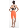 thumbnail image 3 of LMB Biker Shorts for Women Extra Soft Fabric - Plus Size (L - 2XL) Neon Orange, 3 of 4