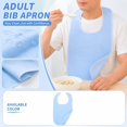 thumbnail image 4 of Light Blue Stain Resistant Adult Neck Guard Bib, 30X18 Inch Machine Washable Bib, Absorbent Meal Time Bib, Waterproof Terry Cloth Bib, Lightweight Breathable Cotton Material, Full, 4 of 7