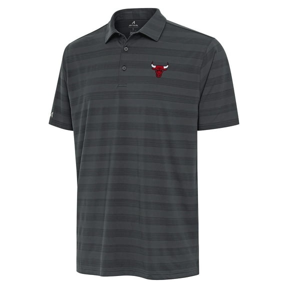 Men's Antigua Pewter Chicago Bulls Tunnel Polo
