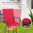 thumbnail image 2 of 3-Piece Outdoor Bar Set, Swivel Textilene Bar Stools with Glass-Top Table, Patio Bistro Set for Balcony, Backyard & Poolside, 2 of 5