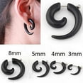 thumbnail image 2 of UDIYO Fashion Unisex Spiral Fake Ear Plug Flesh Plugs Ear Piercing Body Jewelry Earrings, 2 of 6