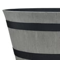 thumbnail image 3 of Southern Patio HDR-055457 Resin Whiskey Barrel Outdoor Garden Planter Pot, Gray, 3 of 9